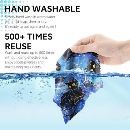 6 PCS Glasses Cleaning Cloth Eyeglass Lens Cleaning Cloth Eyeglasses Wipes