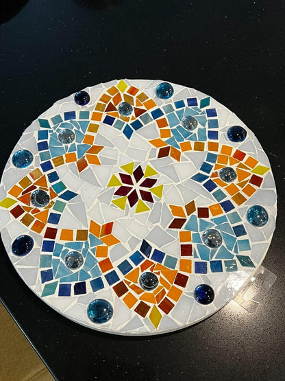 4 Shapes Mixed Glass Mosaic Tiles,Square+Diamond+Triangle+Rectangle 220 PCS Stained Glass Mosaic Pieces for Handmade Art Crafts and Home Decoration (Violet)