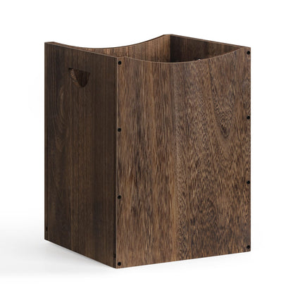 smusei Wood Trash Can 9.5 Gallon Waste Basket Bin Rustic Farmhouse Large Kitchen Garbage Can for Bedroom Living Room Bathroom Office, Rustic Brown