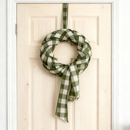 Meseey Sage Green Buffalo Plaid Burlap Wired Ribbon - 2.5 Inch Checkered Jute Ribbon for Rustic Wedding Decor, Christmas Wreaths, DIY Crafts, Farmhouse Gift Wrapping & Holiday Party Supplies