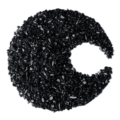 ZHIYUXI 1 lb Obsidian Crystal Chips Bulk Fish Tank Decorations Aquarium Rocks Gravel Vase Filler Stones Crystals for Candle Making Witch Kit Gravel for Plants Quartz Sand Gemstone Terrarium Supplies