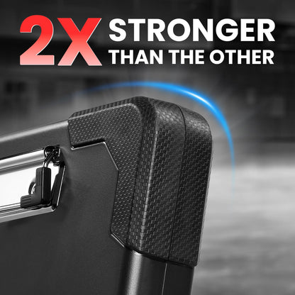 Sooez Toughest Clipboard with Storage, Internal Pen Pouch Included, Letter/ A4 Size, Shockproof Heavy Duty Plastic Clip Boards 8.5x11”, High Capacity Clipboards Box Case for Contractor Trucker Driver