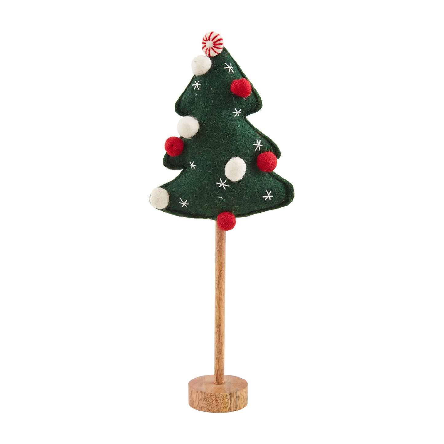 Mud Pie Felt Pom Pom Tree Sitter, Large, 17 1/2" x 7" Dia