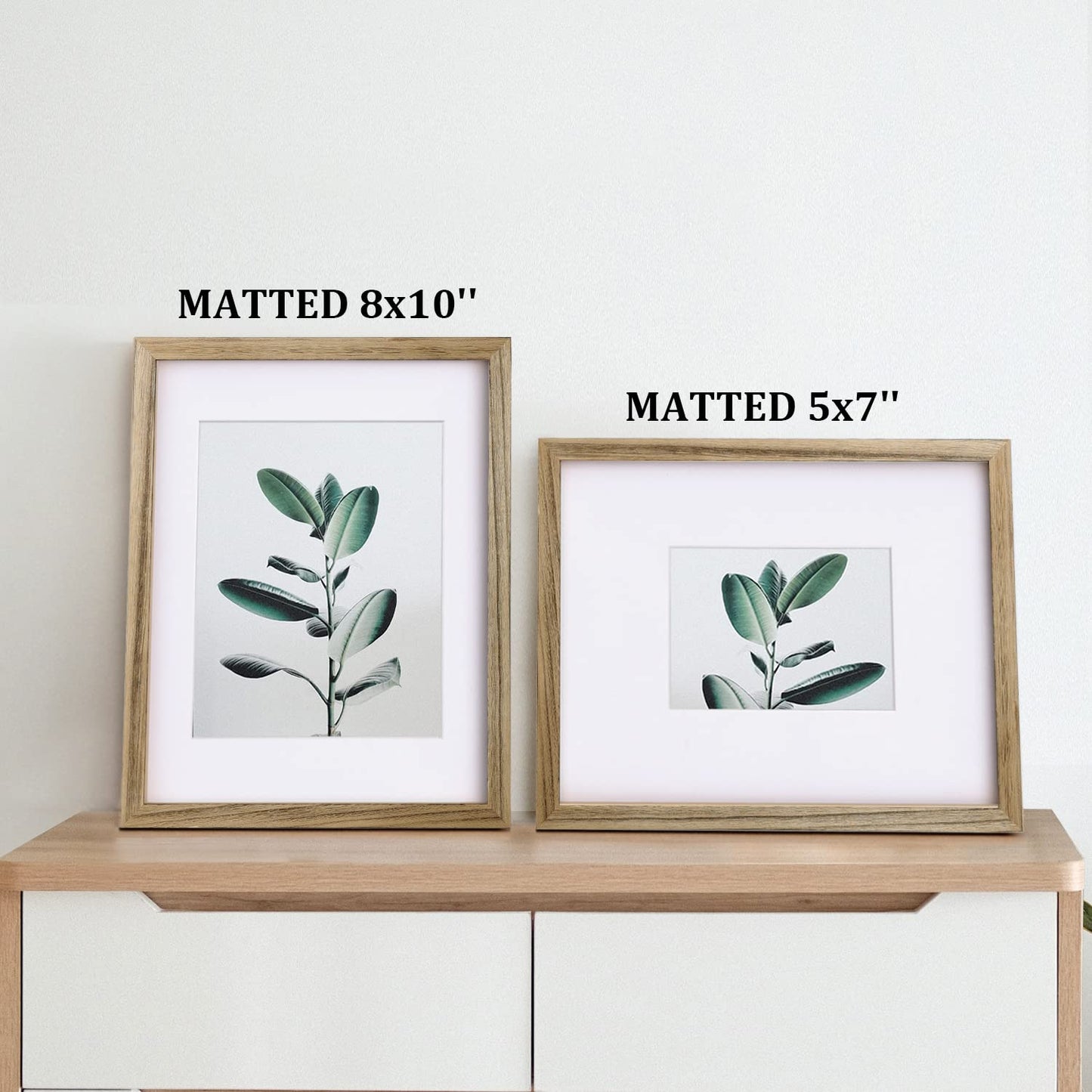 Egofine 11x14 Picture Frames with Plexiglass, Display Pictures 5x7/8x10 with Mat or 11x14 Without Mat Set of 4 for Tabletop and Wall Mounting, Carbonized Brown