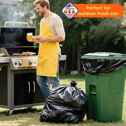 Delxo 55-60 Gallon Trash Bags, Durable & Puncture-Resistant Plastic Bolsas para