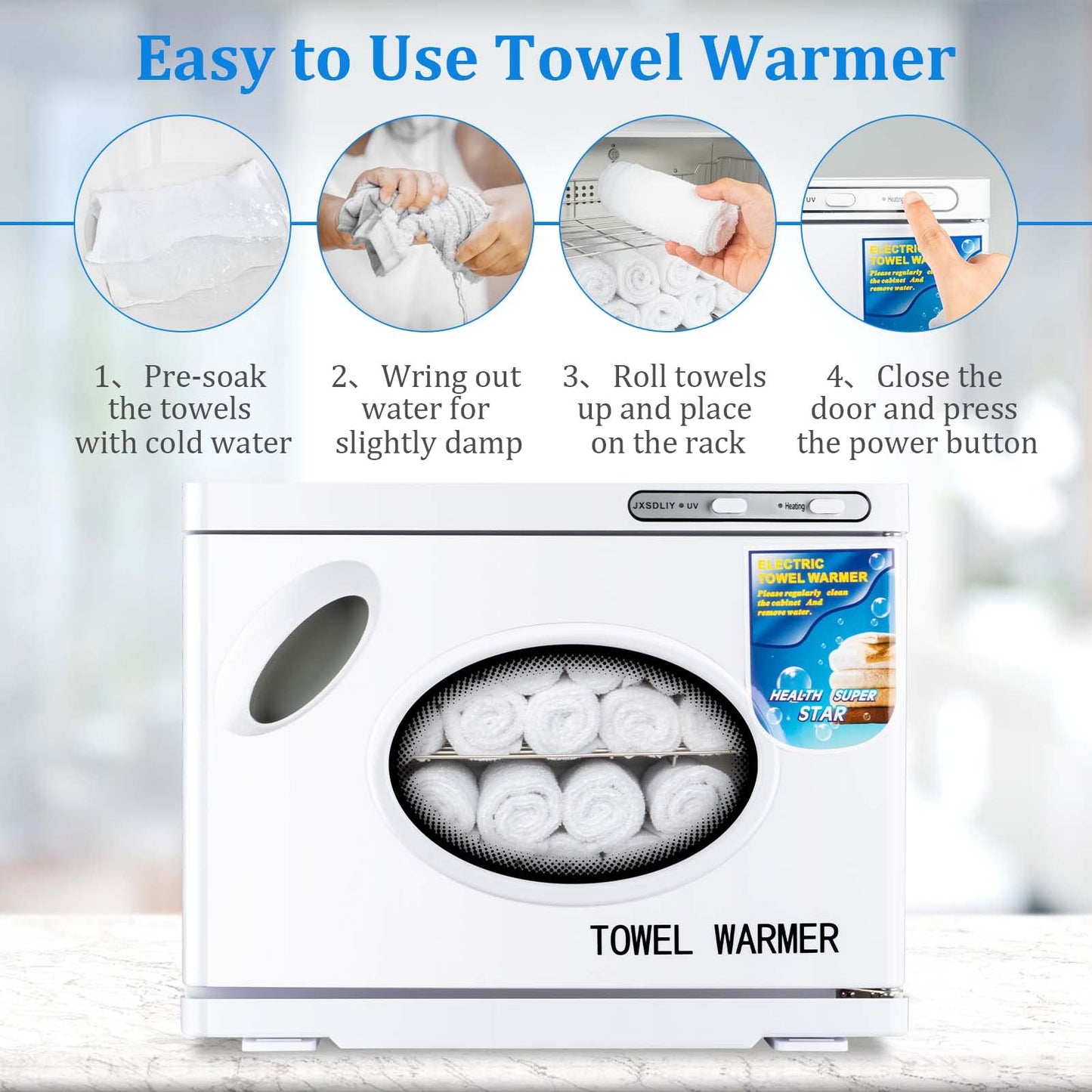 Small Hot Towel Warmer for Spa Home Salon Esthetician 2-in-1 5L Mini Personal Hot Towel Cabinet Towel Warmers Spa, Fast Heating Towel Heater Towel Steamer for Facials…