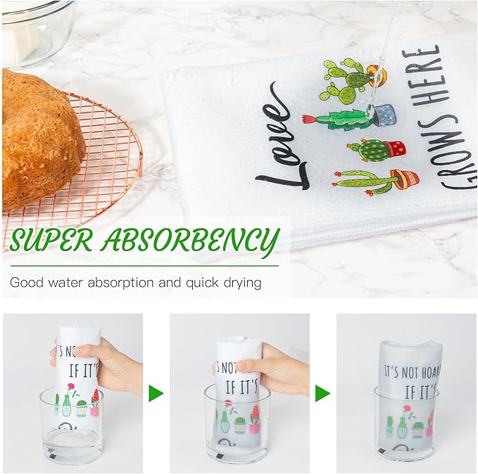 R HORSE 5Pcs Funny Kitchen Towels