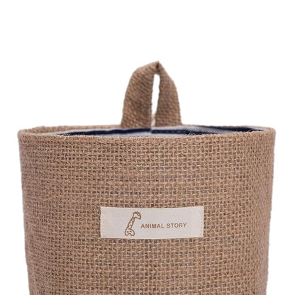 4 Pack Wall Hanging Storage Bags Hanging Storage Bags Cotton Linen Storage