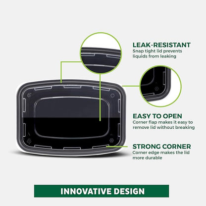 Freshware Meal Prep Containers 1 Compartment Food Storage Containers