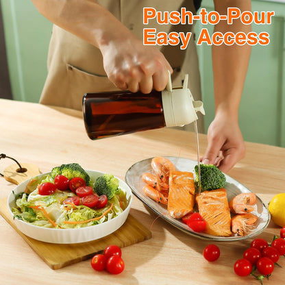 Oil Sprayer for Cooking, 2 In 1 Oil Dispenser and Oil Sprayer (Black+Dark Brown)