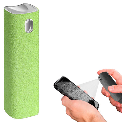 Mini Screen Cleaner Spray – Finger Proof Screen Cleaner for Smartphones, iPads, MacBooks, Laptops, Car Screens, Touchscreens – 3 in1 Mist Cleaner, Microfiber Cloth and Protective Cover (Grey)