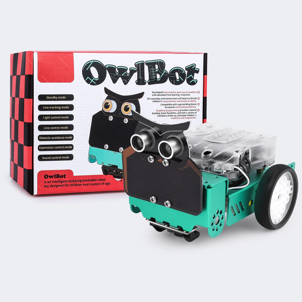 ELEGOO Owl Smart Robot Car Kit for Arduino Robotics for Kids Ages 8-12 12-16 STEM Science Kits Coding Robots Toys for 8+ Year Old Boys Girls Teens Circuits Engineering Building Projects