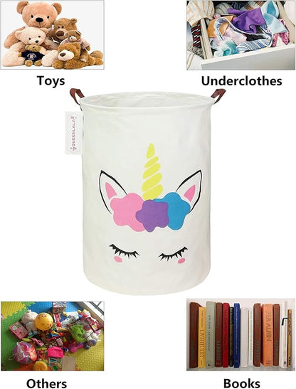 QUEENLALA Large Storage Basket, Laundry Hamper/Bathroom/Home Decor/Collapsible