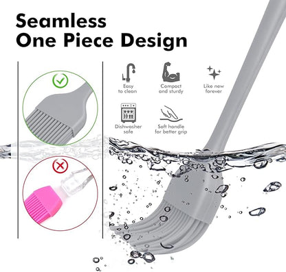 HOTEC Basting Brushes Silicone Heat Resistant Pastry Brushes Spread Oil Butter