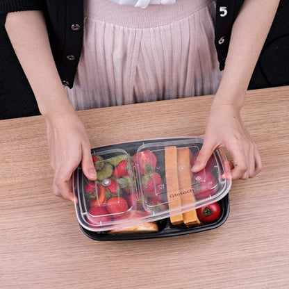 50 Pack 32 oz Sturdy Leakproof 2-Compartment Meal Prep Containers