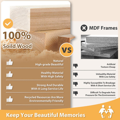 Egofine 8x10 Picture Frames Made of Solid Wood with Plexiglass, Display Pictures 4x6/5x7 with Mat or 8x10 Without Mat Set of 4 for Tabletop and Wall Mounting, Walnut Color