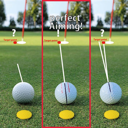 BIRDIE79 Birdie Liner Black Golf Ball Marker Alignment Tool Kit - 360-Degree Triple Line Stencil with 3-Color Pens and Gift Box - Premium Quality(Black)