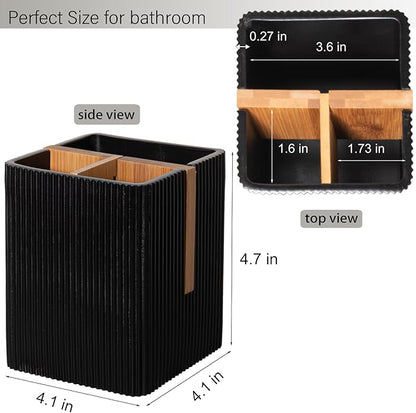 rejomiik Toothbrush Holders for Bathrooms Countertop, 3 Slots Electric Tooth