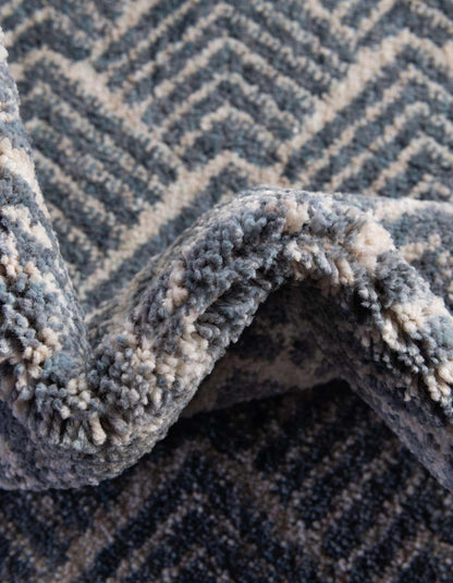 Unique Loom Eco Trellis Collection Area Rug - Osage (Rectangular 5' 3" x 8' 0", Harbor Blue/Ivory)