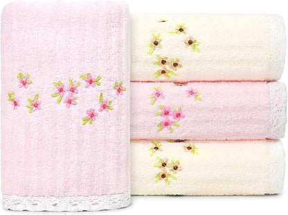 Jacquotha Hand Towels for Bathroom – Soft Cotton, 13x29 Inches, Embroidered