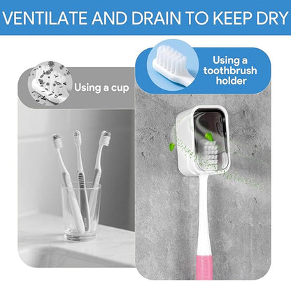 4 PCS Toothbrush Holder Wall Mounted