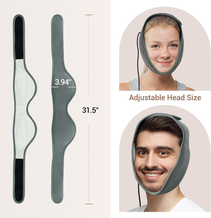 Comfytemp Face Heating Pad for TMJ Relief, Heated Face Mask with 3 Heat and Time Settings, USB Electric Wearable Heating Pad for Face Jaw Chin Wisdom Teeth, Oral and Facial Surgery
