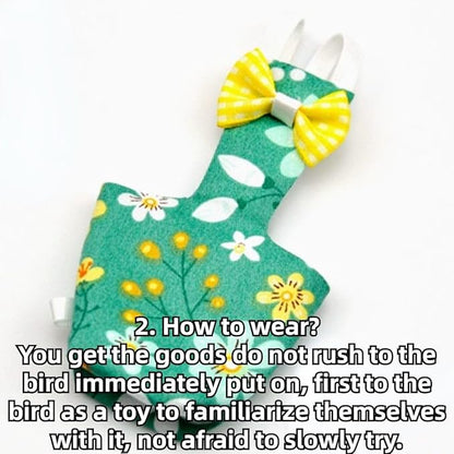 3PCS Bird Diaper with Adjustable Shoulder Strap Washable Parrot Diapers Reusable Bird Flight Suit Nappies Protective Breathable Nappy Clothes for Parakeet Macaw Conure (XL)