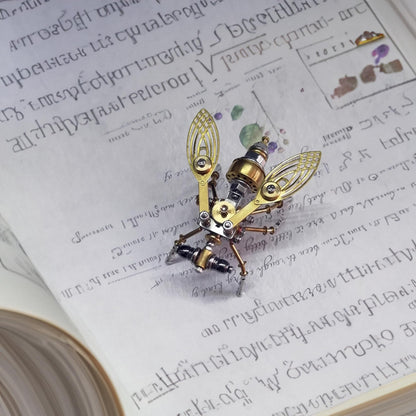 Steampunk Insect Bug Sculpture Mechanical 3D Puzzle Kits for Adults, Making kit DIY Projects Metal Building, Ideas for Birthday(Drosophila melanogaster)