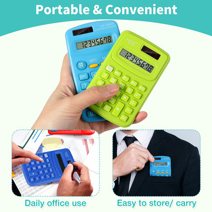 Chumia 50 Pieces Pocket Calculator Bulk Basic Small 4 Function Calculator Battery Powered Handheld Kids Mini Calculators for Students Desktop Primary School Home Office (Classic)
