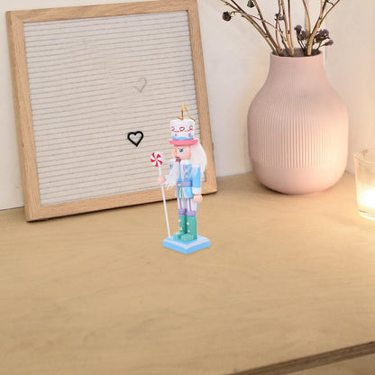 Homoyoyo 4.72Inch Candy Wooden Soldier Nutcracker 4pcs Nutcracker Christmas Decor Figurines Pastel Nutcracker Decor Christmas Nutcrackers Ornaments Set for Christmas Tree Party Supply