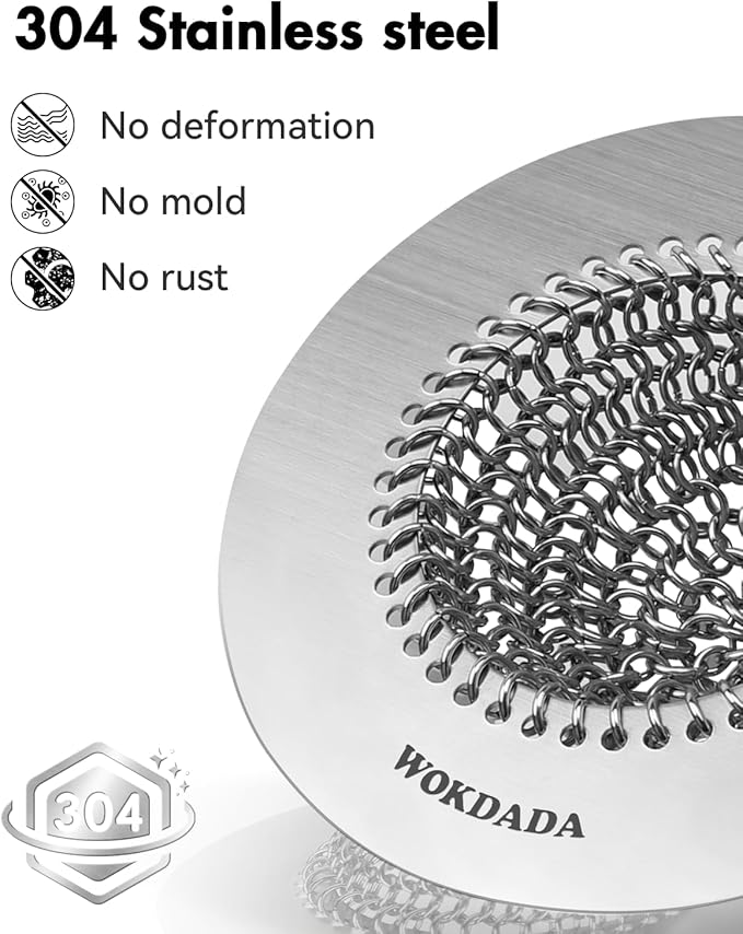 2 PCS Kitchen Sink Drain Strainer, Flippable Mesh Sink Strainer, 304 Stainless