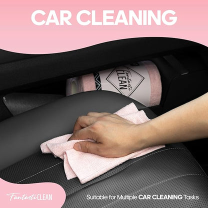 Fantasticlean Microfiber Cleaning Cloth Roll -60 Pack, Tear Away Paperless