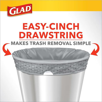 Glad Medium Trash Bags, 8 Gallon, Lemon Fresh Bleach Garbage Bags, Resists