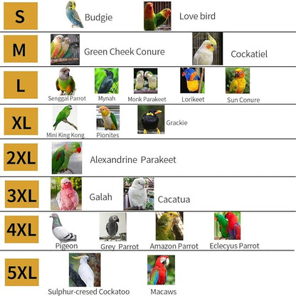 Bird Clothes Parrot Diapers, Reusable Waterproof Diapers, Flight Suits (XL)
