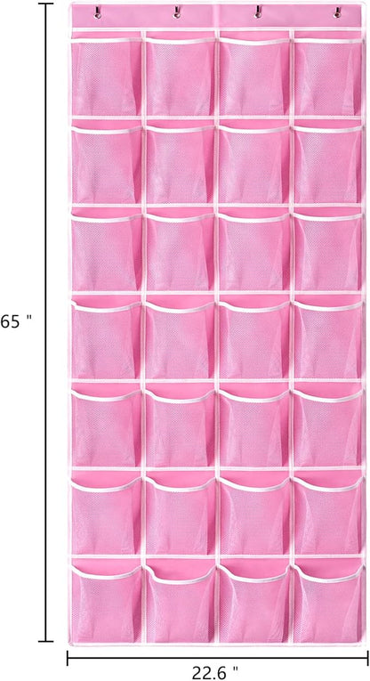 KEEPJOY 28 Pockets Hanging Shoe Organizer, Over the Door Shoe Organizer