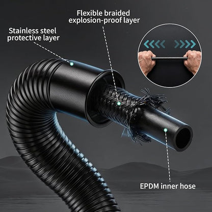 SR SUN RISE NSF Certified Filtered Shower Head with Handheld for Hard Water to Remove Chlorine High Pressure 9-Spray Setting (with Power Wash) Anti-Clog Nozzles(1 Filter, Matte Black)