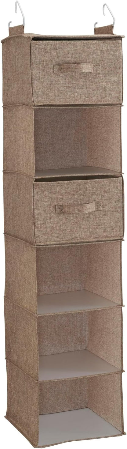 Household Essentials 6 Shelf Hanging Closet Organizer, Hanging Closet Shelf