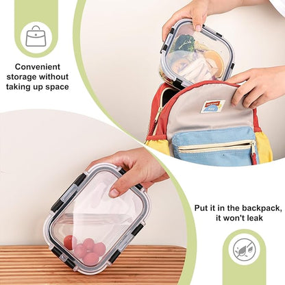 Liuruiyu 8 Pack Glass Food Storage Containers