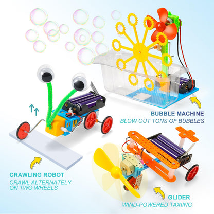 STEM Robotics Kits for Kids Age 8-12 8-10, Science Kits for Kids 8-12, STEM Toys for Boys Age 8 9 10 12 13 14 Girls Boys Birthday Gifts, Robot Building Crafts 8-12 Engineering Motor Set