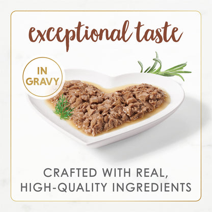 Purina Fancy Feast Wet Cat Food Natural Gourmet Naturals Beef Recipe in Wet Cat Food Gravy - (Pack of 12) 3 oz. Cans