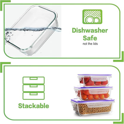 HOMBERKING Glass Food Storage Containers