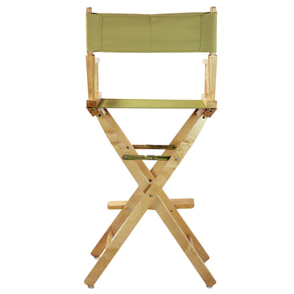 Casual Home 30" Director's Chair Natural Frame-with Olive Canvas, Bar Height