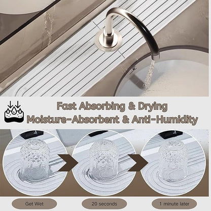 Diatomite Faucet Mat for Kitchen Sink