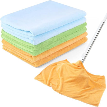 6 Pack Extra Large Microfiber Cleaning Cloths 20"x30", Lint-Free Reusable Towels