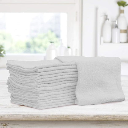 Shop Towels – Pack of 50 Reusable Cleaning Rags – Durable Quality Cotton – 13"