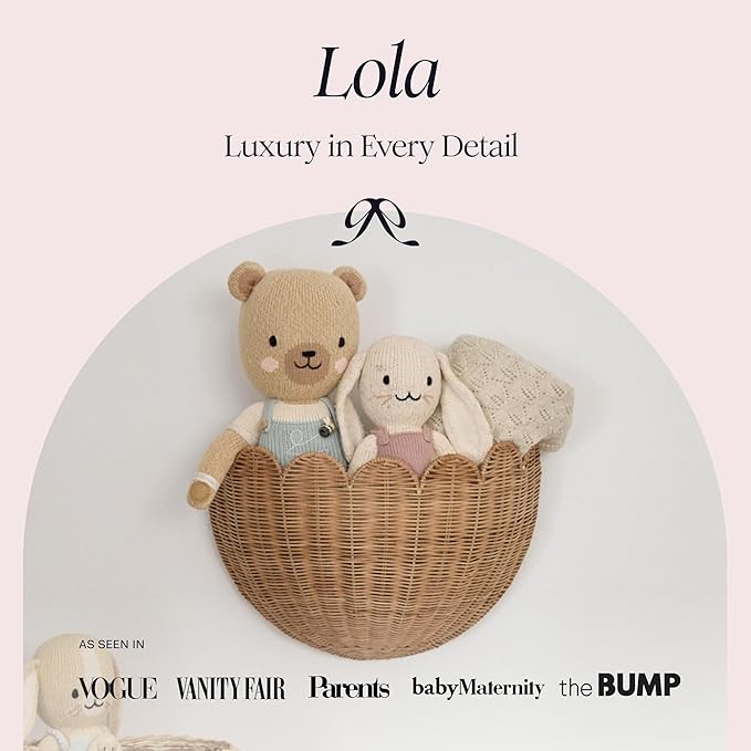BEBE BASK Scalloped Wicker Hanging Basket