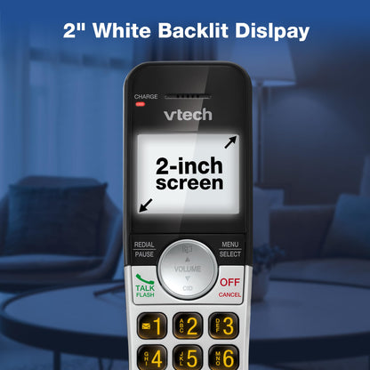 VTech VG232-5 DECT 6.0 Cordless Phone with Digital Answering Machine, 5 Handsets – Large Backlit Display, Big Buttons, Full-Duplex Speakerphone, Caller ID, Easy to Use