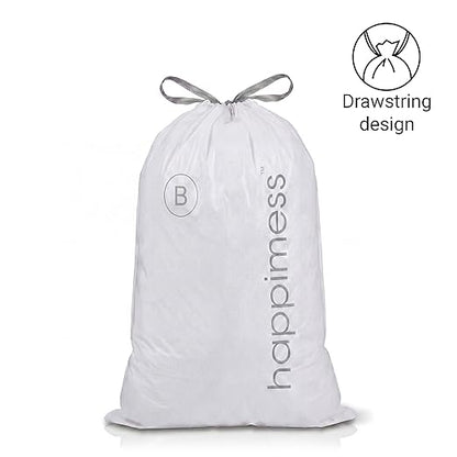happimess 5.3 Gallon Drawstring Trash Bags, Heavy Duty LDPE Liners