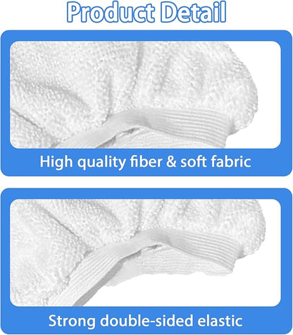 Reusable Steam Mop Pads Set, 4 Pack Steam Mop Pads & 4 Universal Microfiber