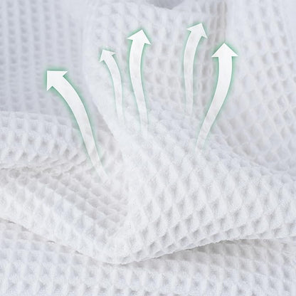 Microfiber Waffle Face Towels, 2 Pieces, Fast Drying, Lint Free 430 GSM